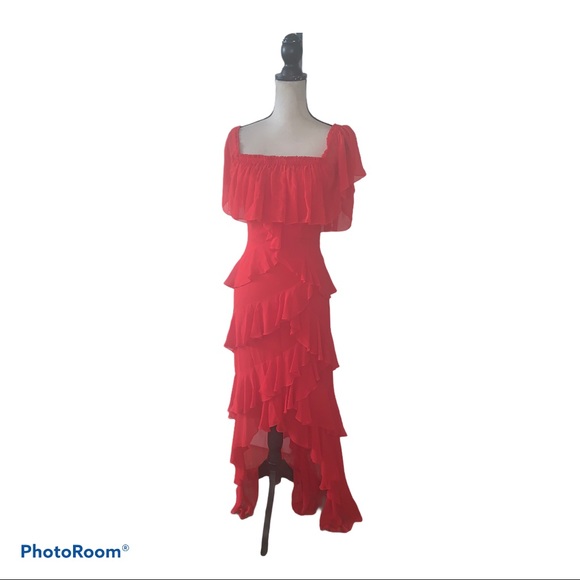 Badgley Mischka red gown - Picture 3 of 14